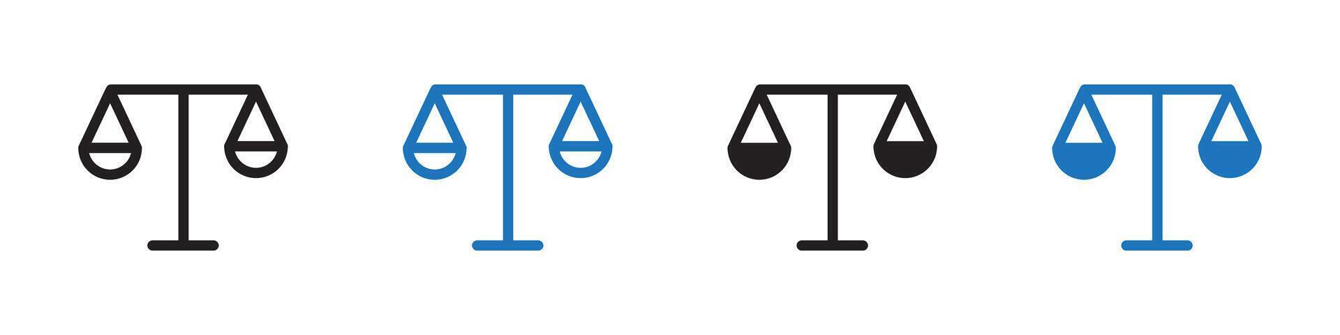 Scales icon set outline vector