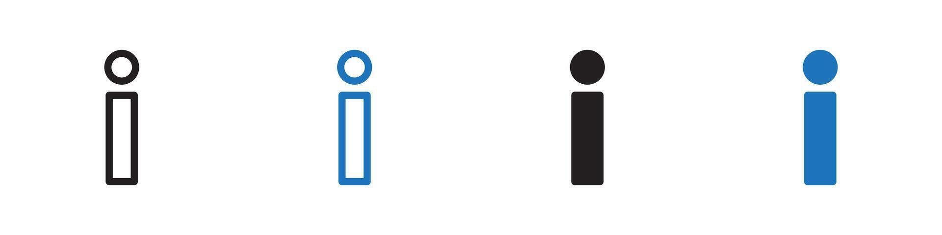Info icon set outline vector