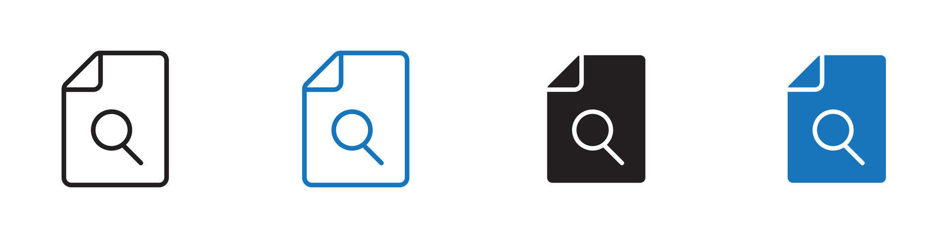 File search icon set outline 49663809 Vector Art at Vecteezy