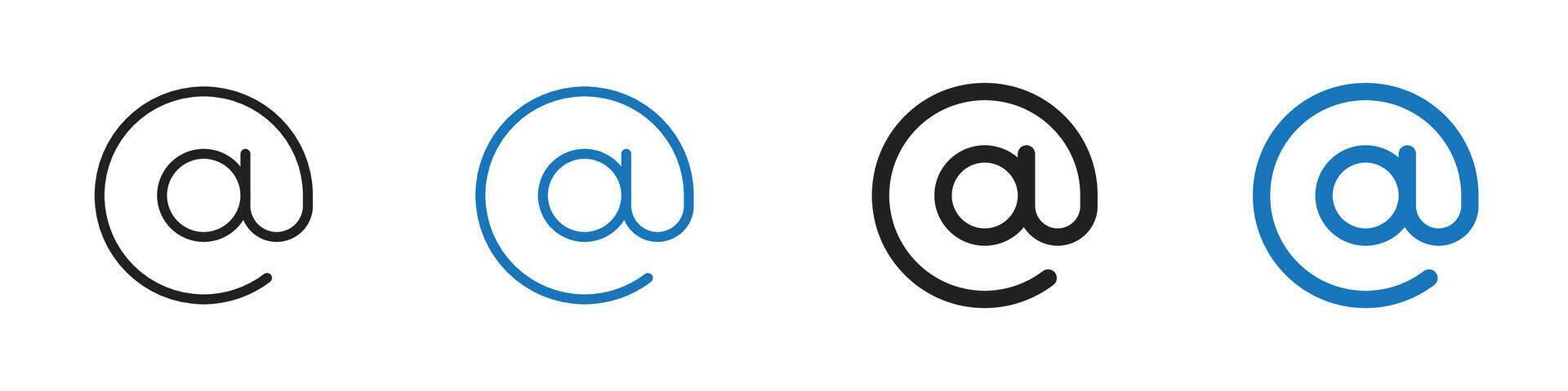 At icon set outline vector