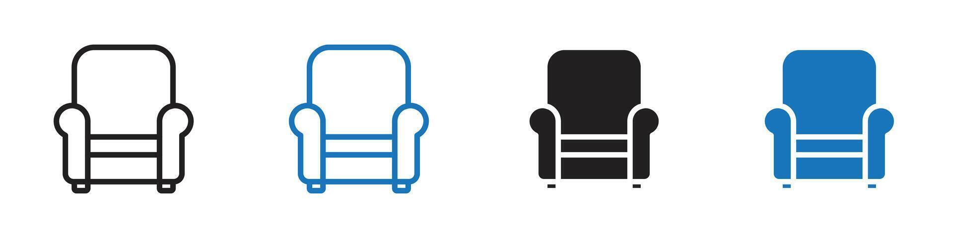 Sofa icon set outline vector