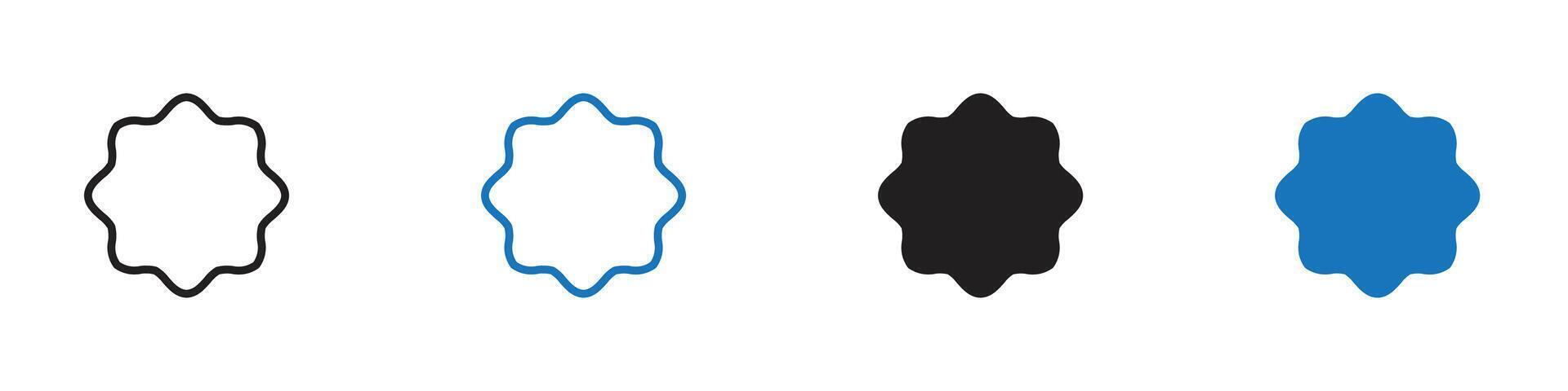 Badge icon set outline vector