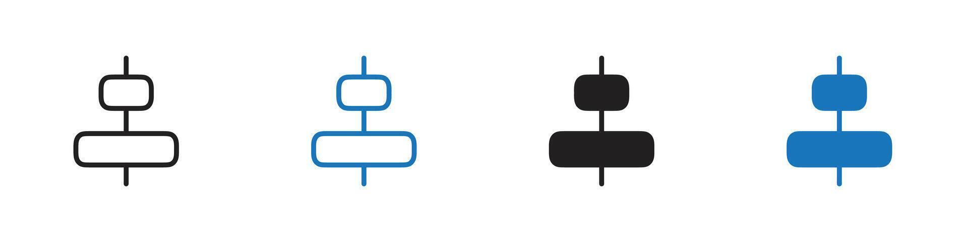 Align icon set outline vector