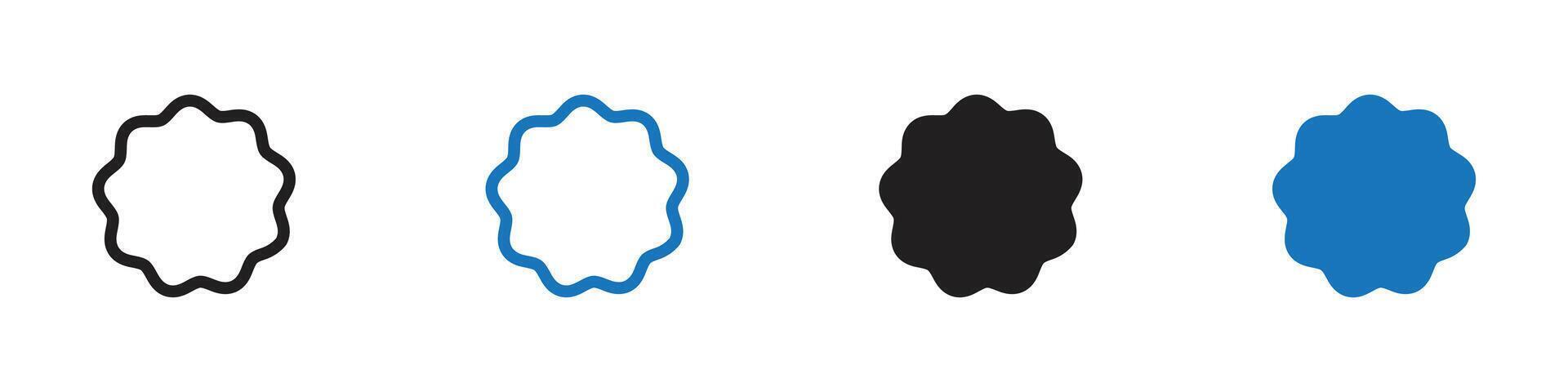 Badge icon set outline vector