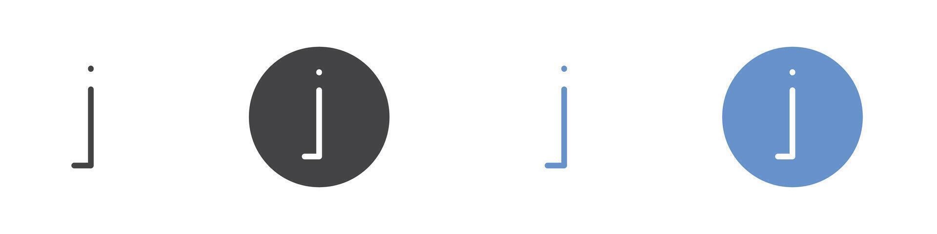 information icon Flat set in black and white color vector