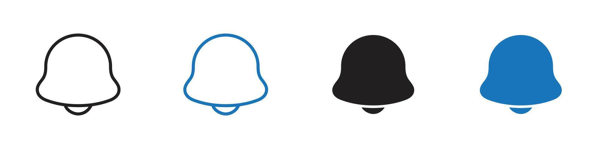 Bell icon set outline vector