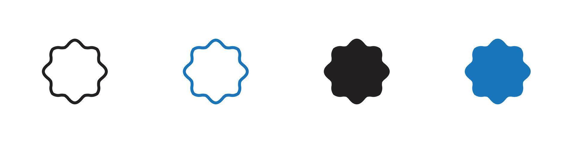 Badge icon set outline vector