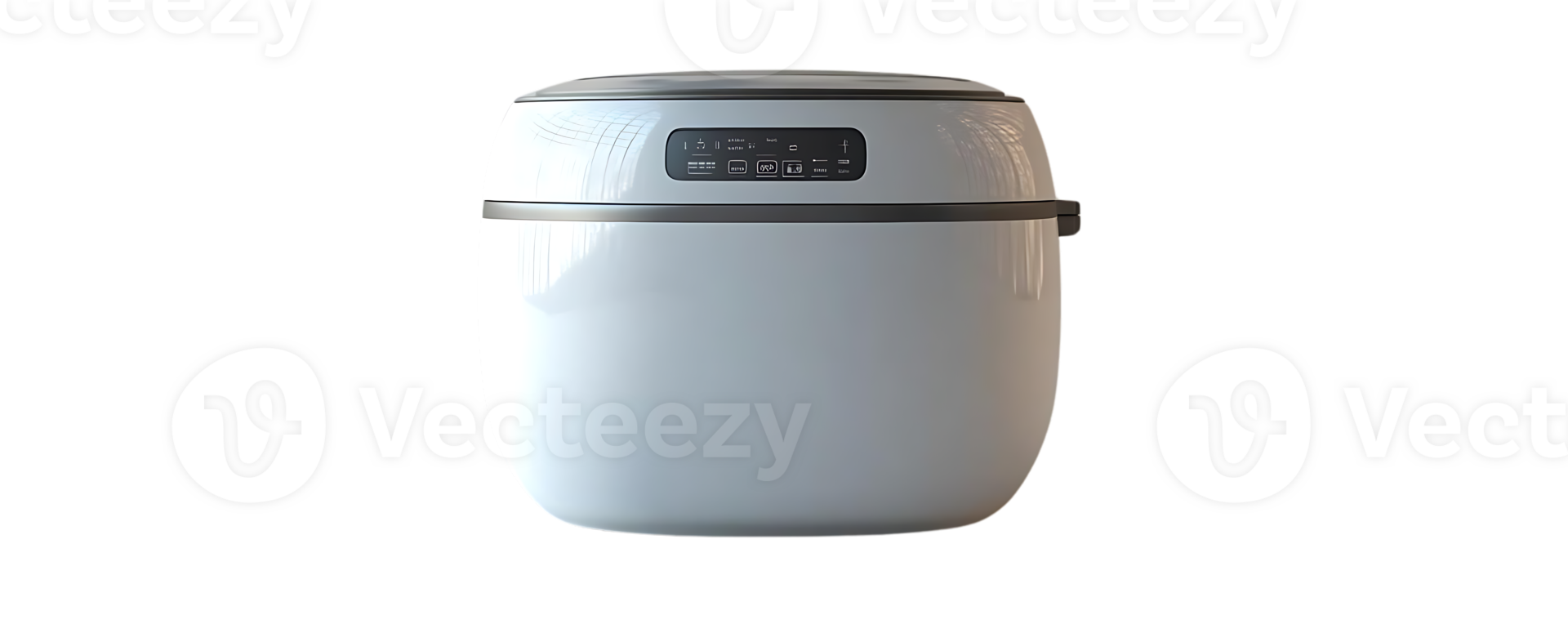White Electric Rice Cooker with Transparent Background, Seamlessly Blending into Your Kitchen Decor png