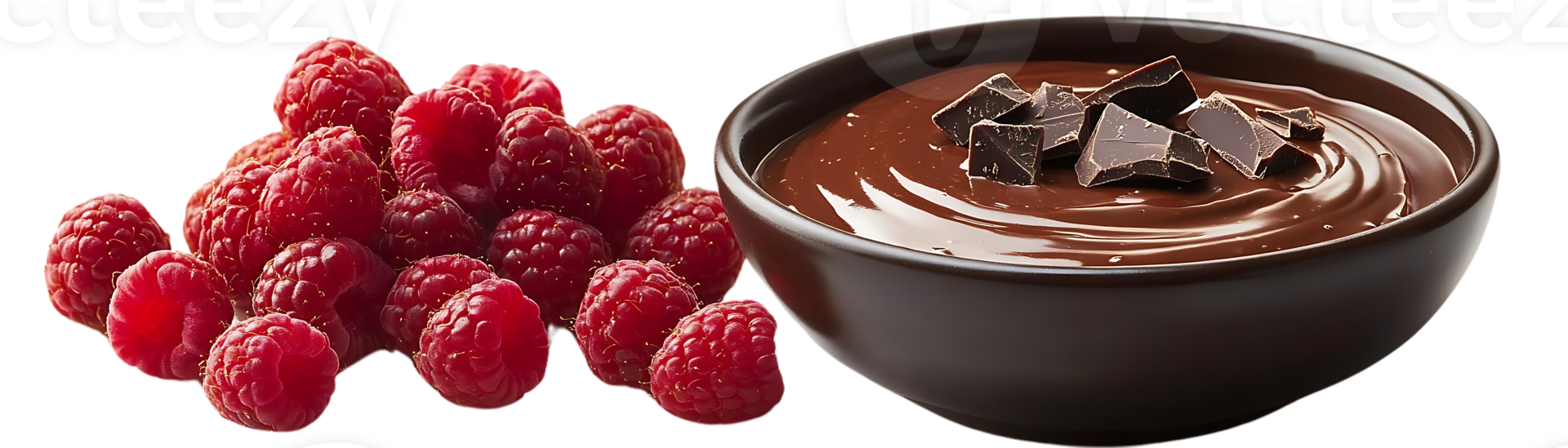 Fresh Raspberries Dipped in Rich, Creamy Chocolate Sauce, a Sweet Treat with a Transparent Background png