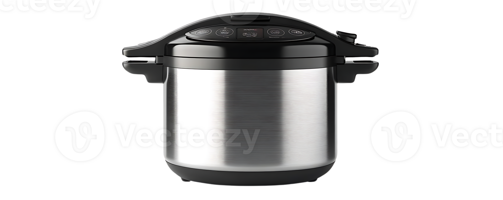 Stainless Steel Electric Pressure Cooker with Transparent Background for Easy Cooking and Cleaning png