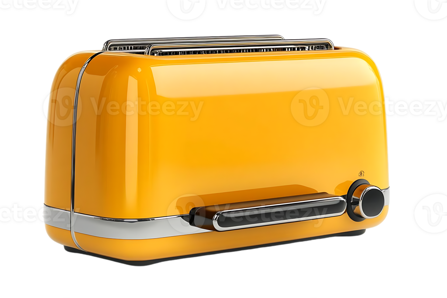 Bright Yellow Toaster with Transparent Background for Delicious Toasts png