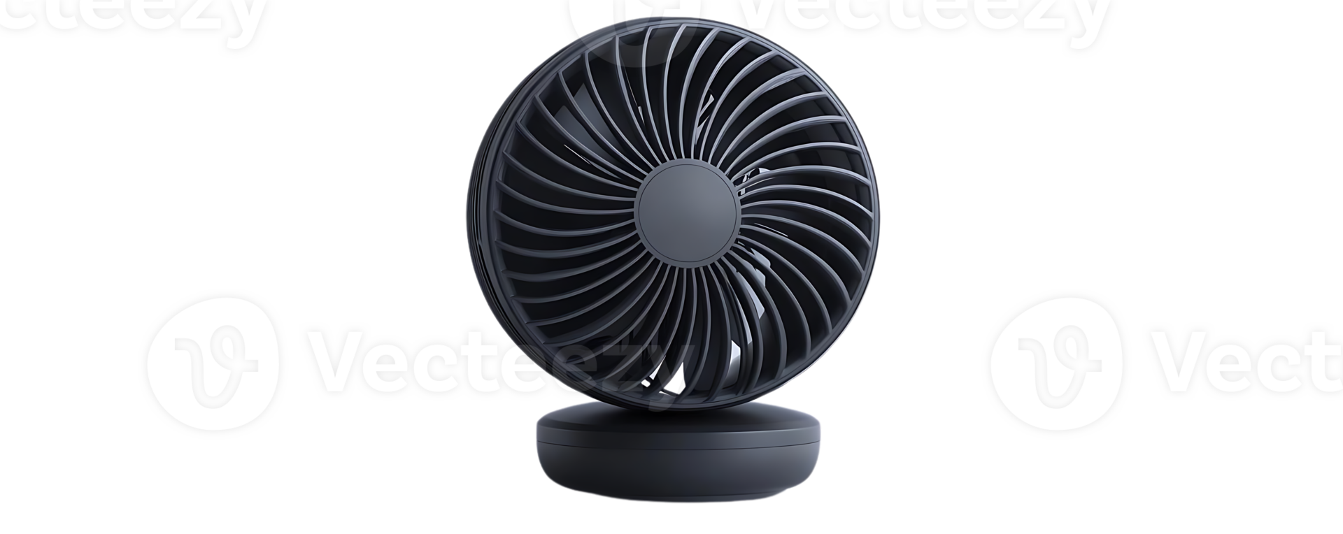 Black Portable Desk Fan with Transparent Background, Ideal for Home and Office Cooling png
