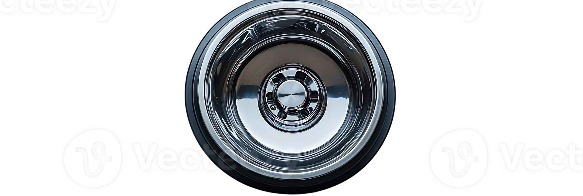 Shiny Chrome Wheel Reflecting on a Black Background, a Classic Car Detail with a Transparent Background png