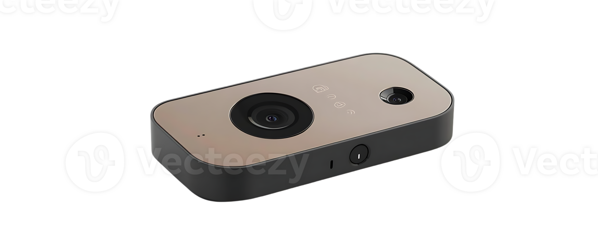 Smart Doorbell with Dual Cameras Features a Sleek Design and Transparent Background png