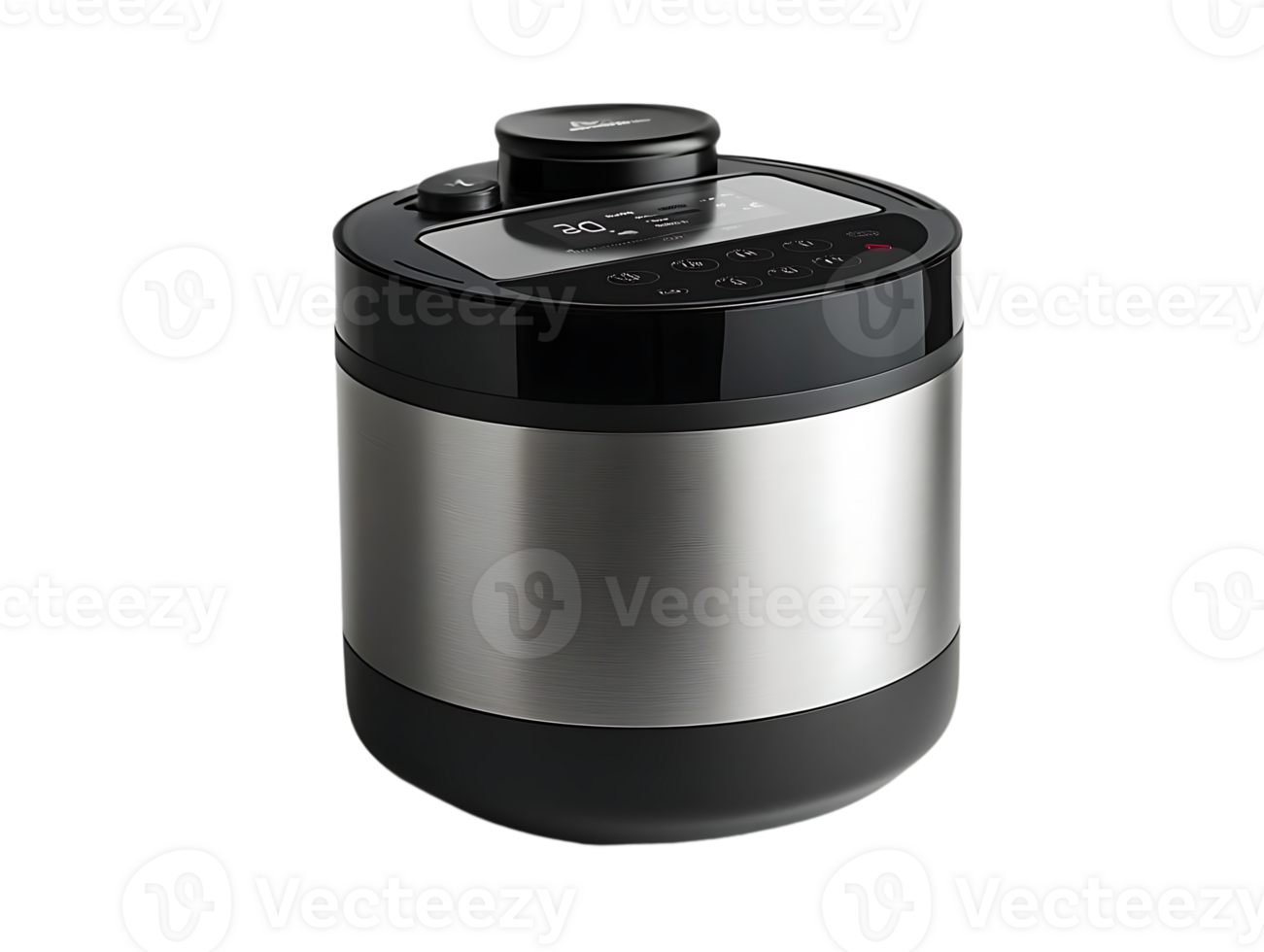 Stainless Steel Electric Pressure Cooker with Transparent Background, Ideal for Quick and Easy Meals png