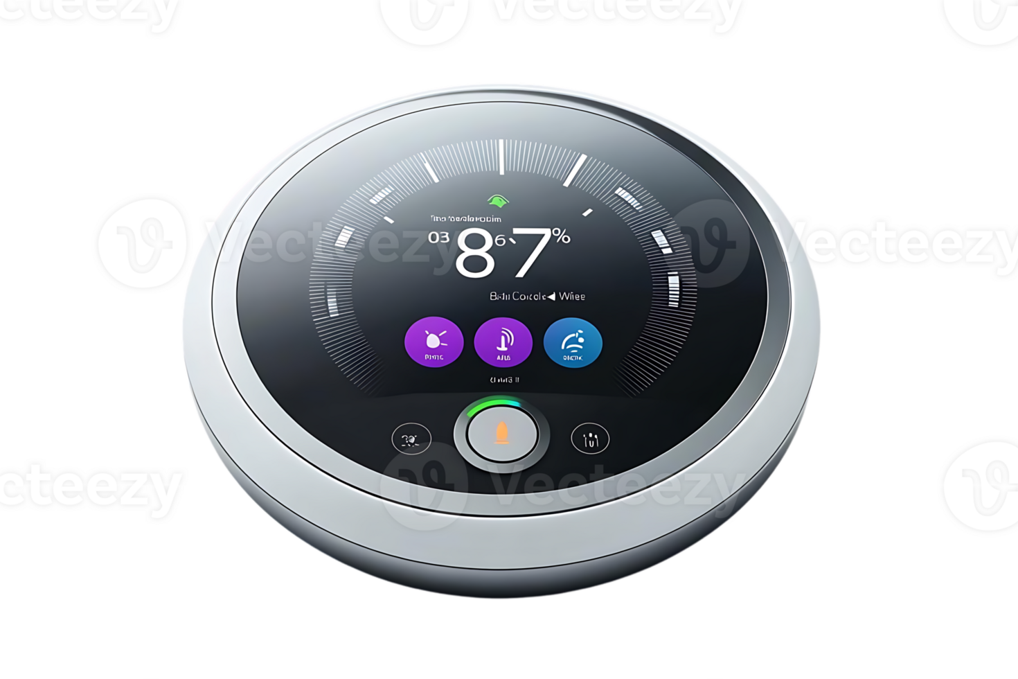 Smart Home Thermostat with Transparent Background and WiFi Control for Easy Temperature Management png