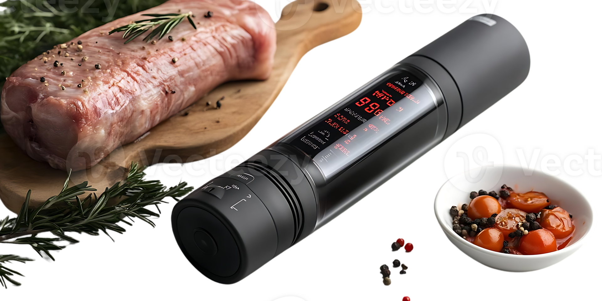 Wireless Smart Meat Thermometer with Transparent Background for Perfect Cooking Results png