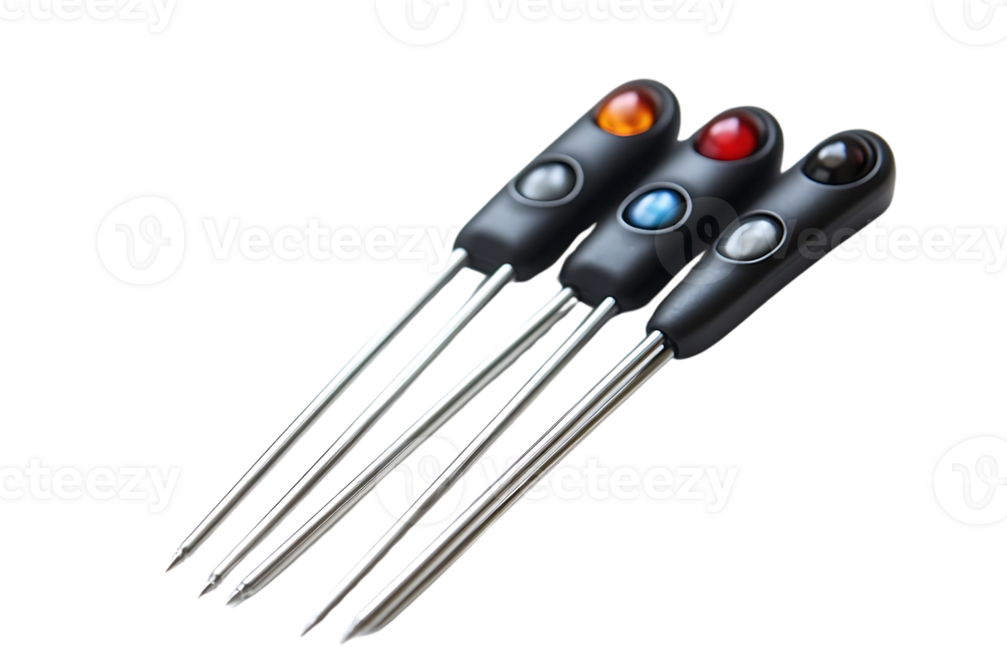 Meat Thermometer Probes with Transparent Background -  Digital Food Thermometer Probe with Color-Coded Lights, Accurate and Easy to Use Kitchen Gadget for Cooking Perfect Meat png