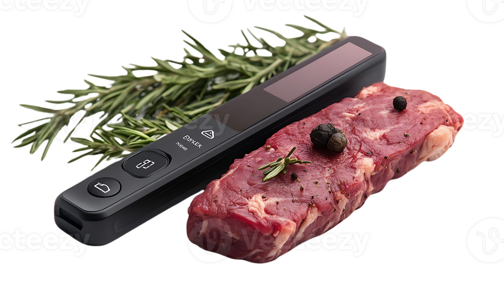 Digital Thermometer Measures Meat Temperature with a Transparent Background png