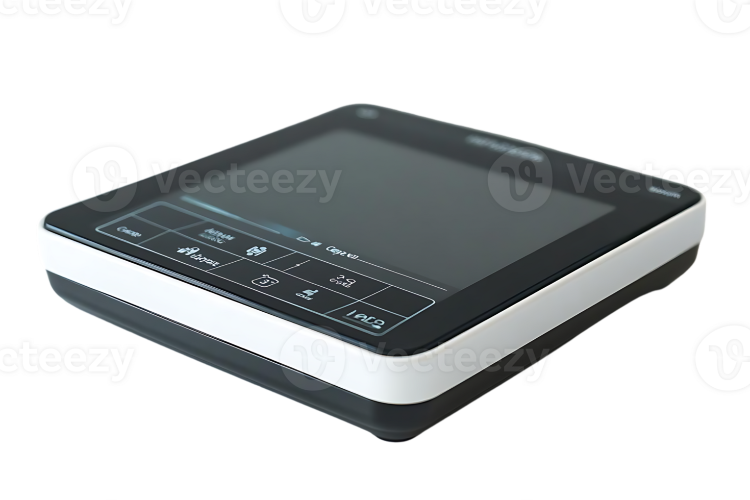 Black and White Digital Display with Transparent Background - Modern Technology png