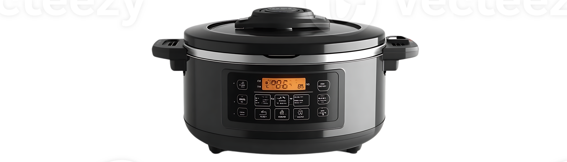 Black Electric Pressure Cooker with Transparent Background for Quick and Easy Meals png