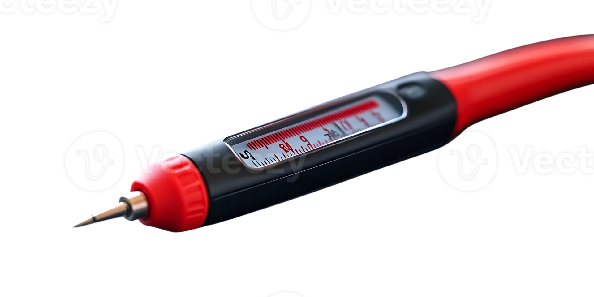 Precise Measurement with a Transparent Background Red and Black Torque Wrench png