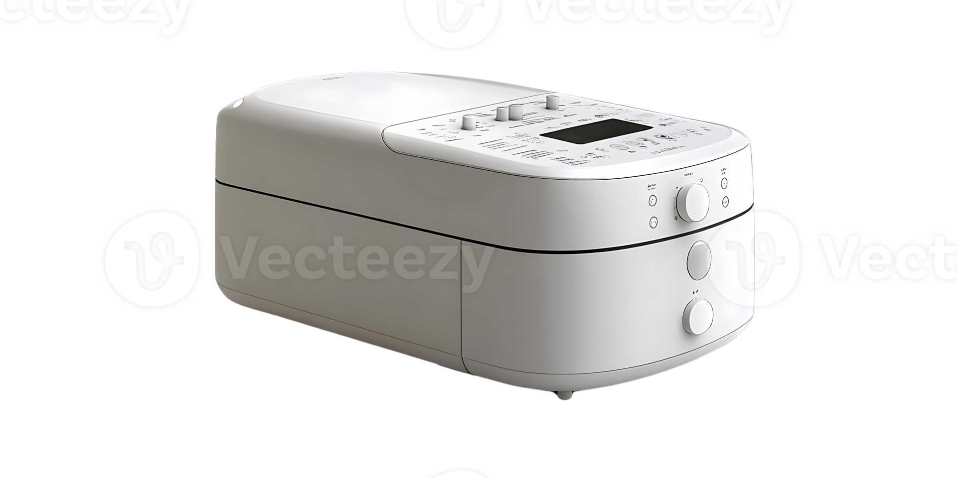 White Air Fryer with Transparent Background,  A Modern Kitchen Appliance for Deliciously Crispy Results png