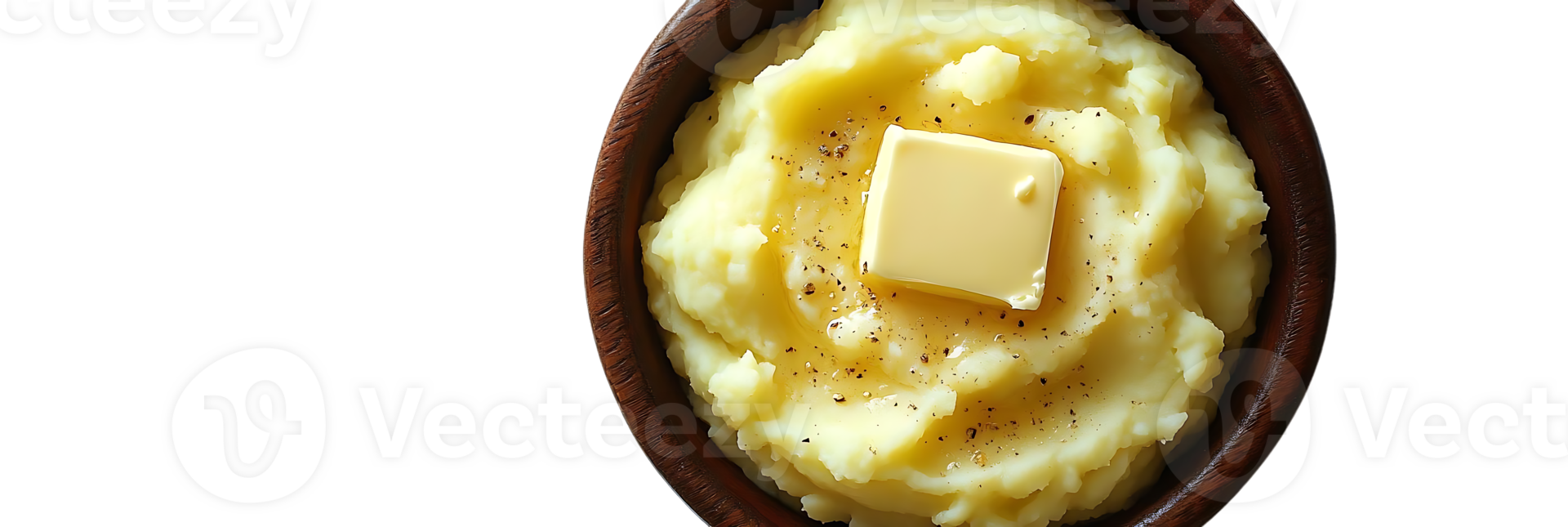 Mashed Potatoes with Butter and a Transparent Background png