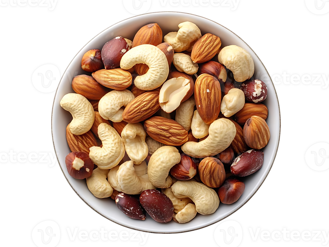 A Bowl of Mixed Nuts with a Transparent Background png
