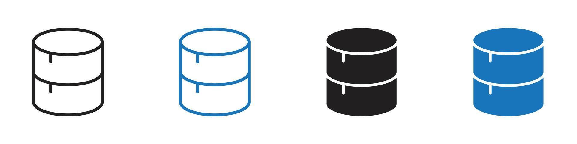 Databasae icon set outline vector