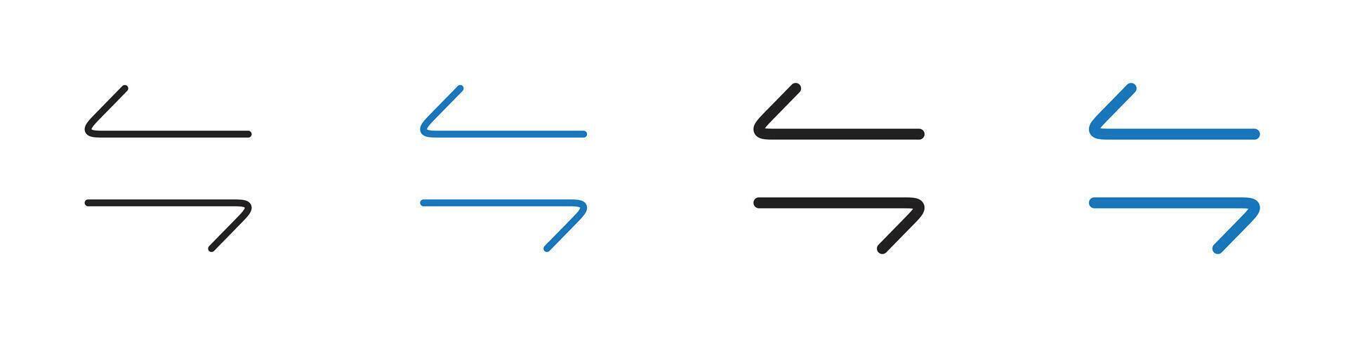 Data transfer icon set outline vector