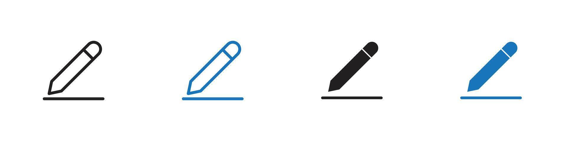 Edit icon set outline vector