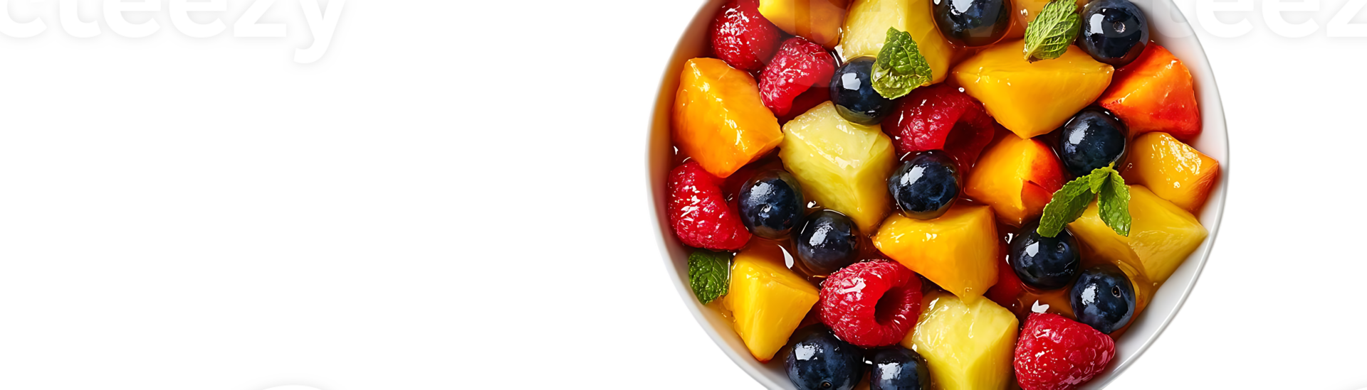 Fresh Fruit Salad with a Transparent Background, Perfect for a Summer Dessert or Healthy Snack png