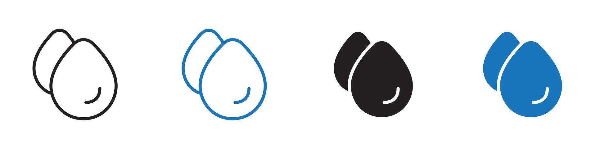 Water drops icon vector