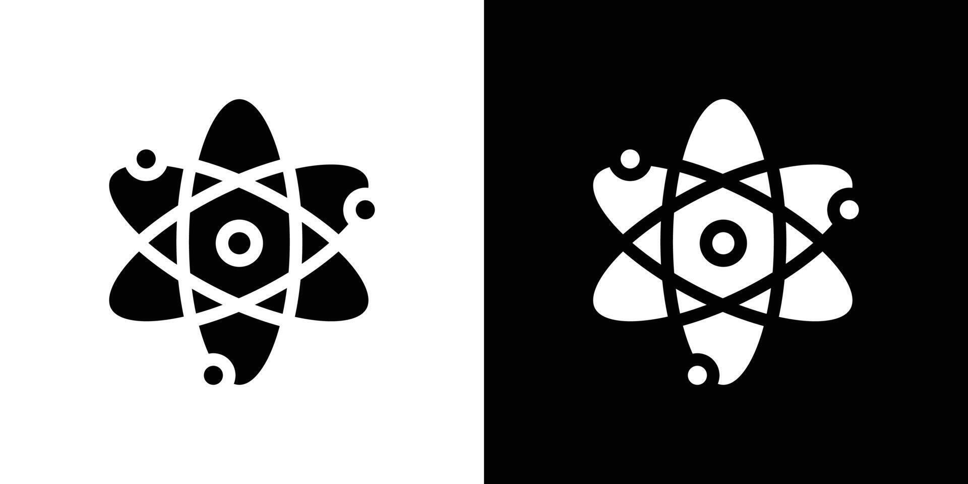 Atom scientific icon Flat fill set collection vector