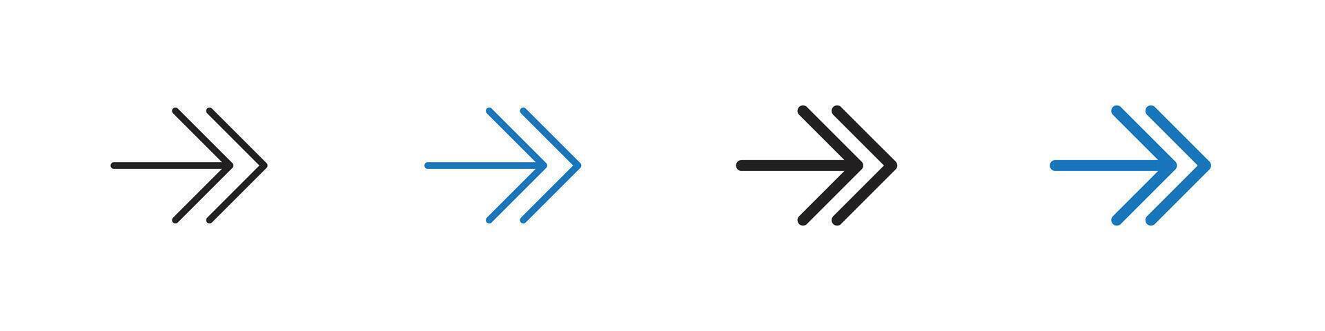 Arrows icon set outline vector