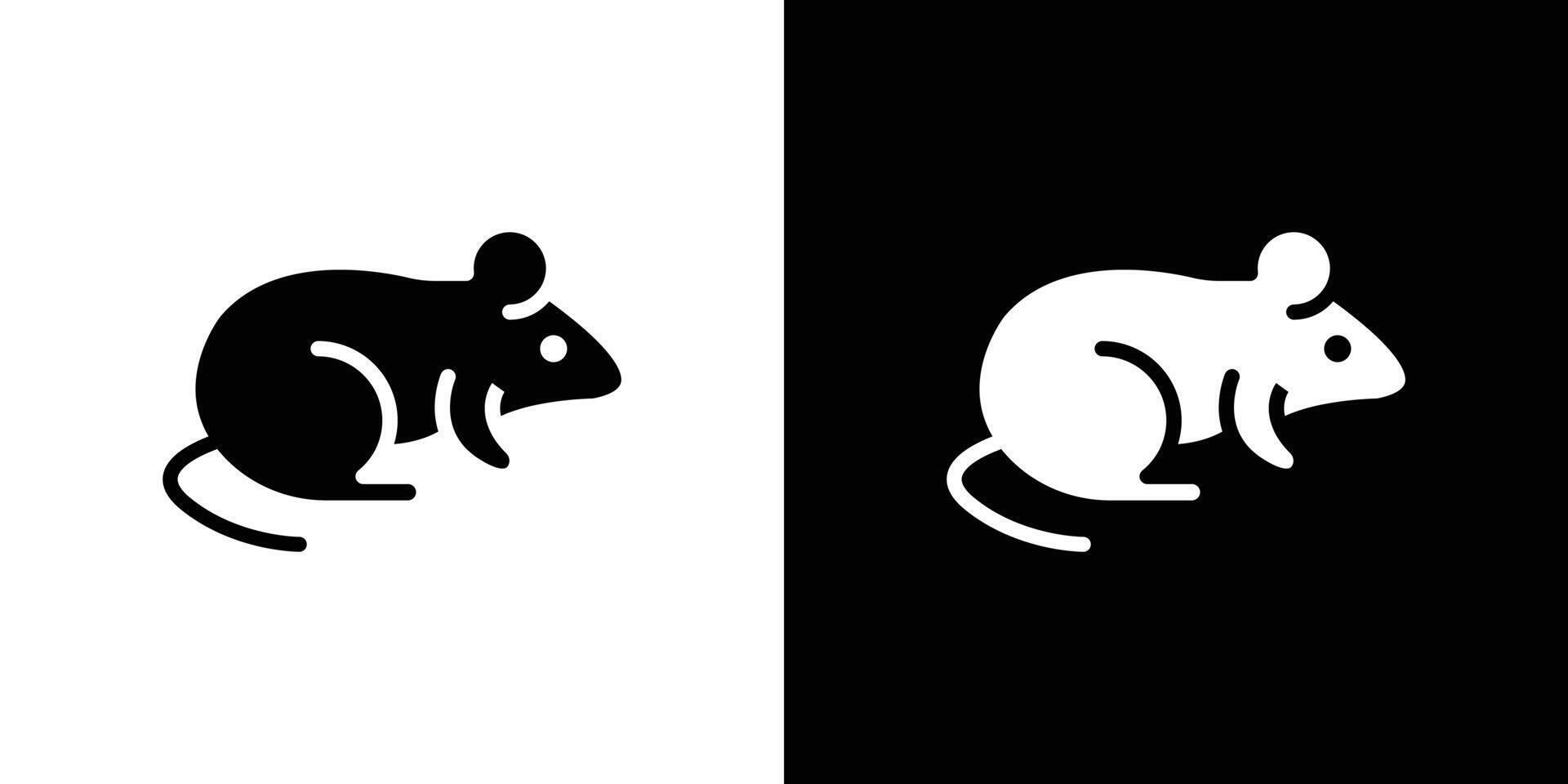 mouse animal icon Flat fill set collection vector