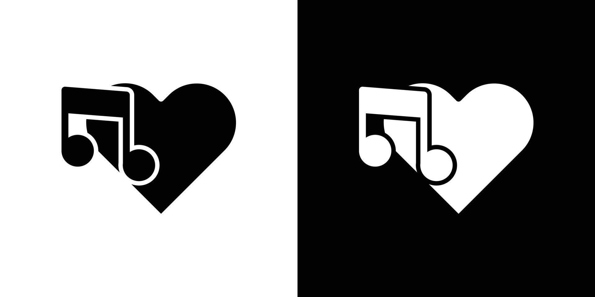 Heard heart note icon Flat fill set collection vector