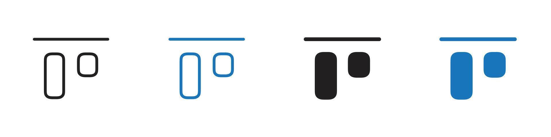 Align icon set outline vector