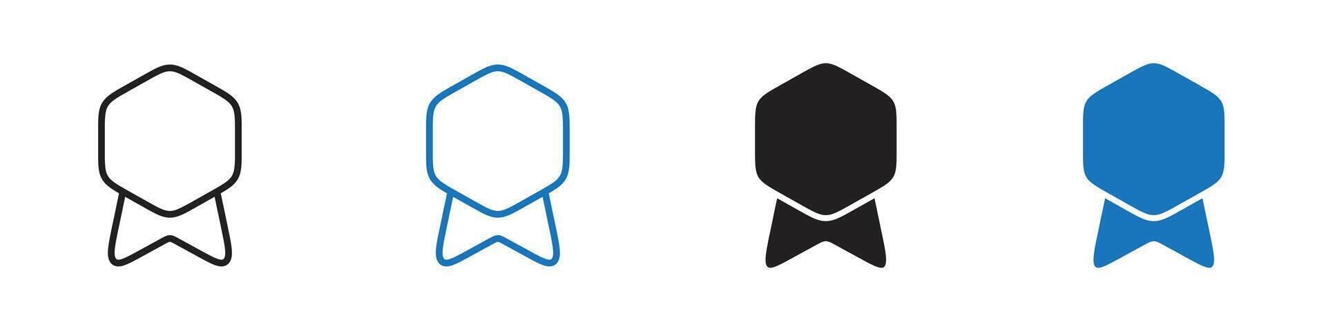Badge icon set outline vector
