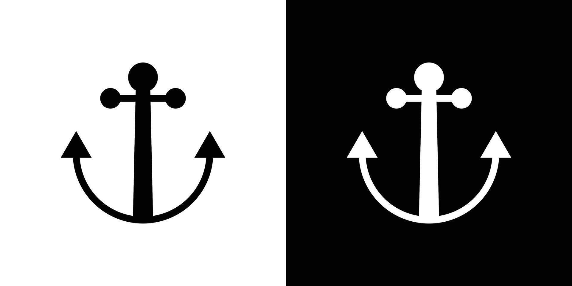 Anchor icon Flat fill set collection vector