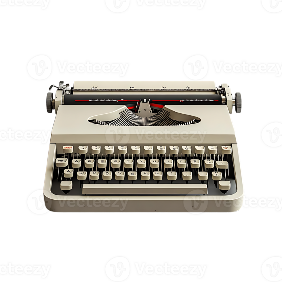 Vintage Typewriter with Transparent Background, a Classic Writing Machine with Modern Appeal png