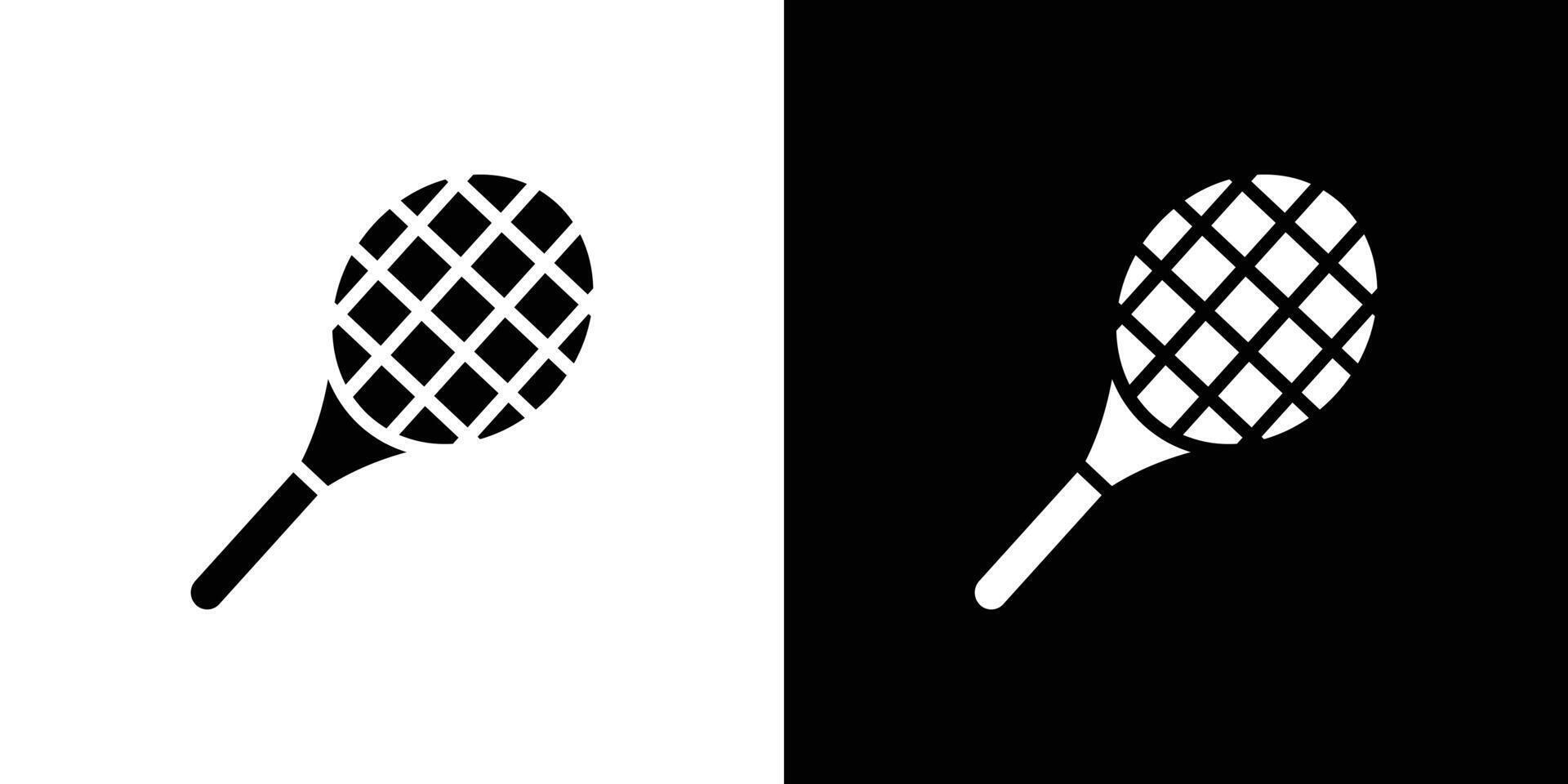 Badminton racquet icon Flat fill set collection vector