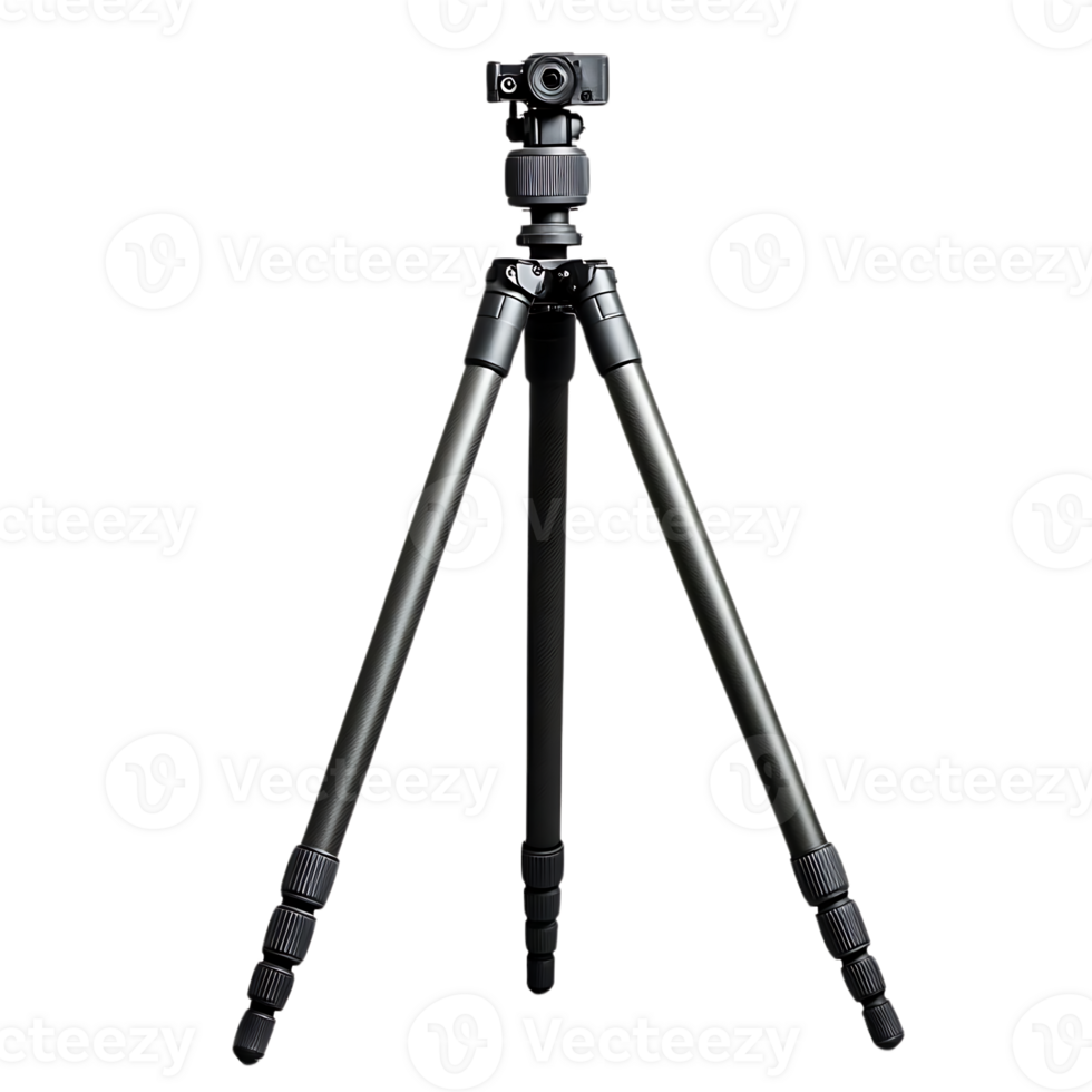 Camera Tripod with Transparent Background for Professional Photography and Videography png
