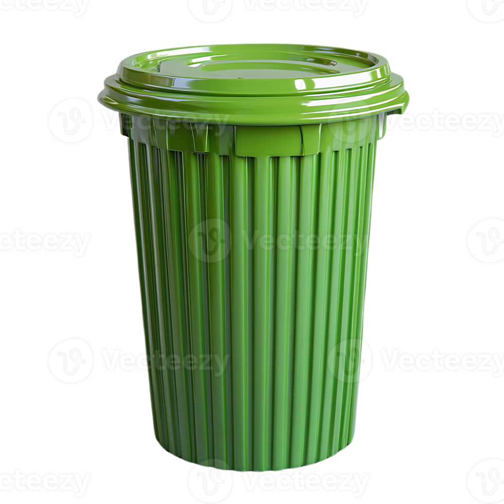 Green Plastic Container with a Transparent Background for Storage and Organization png