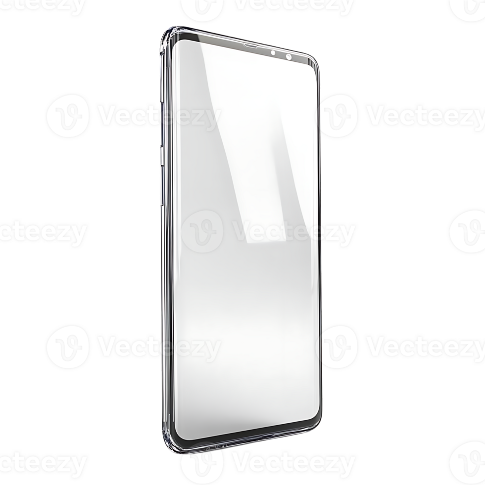 Smartphone with Transparent Background Mockup for App Design and Branding Presentations png