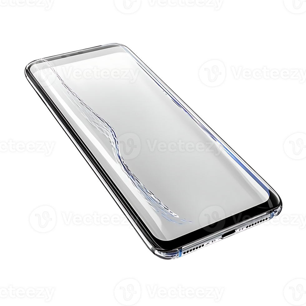Smartphone with Transparent Background, Showing off its Sleek Design and Modern Features png