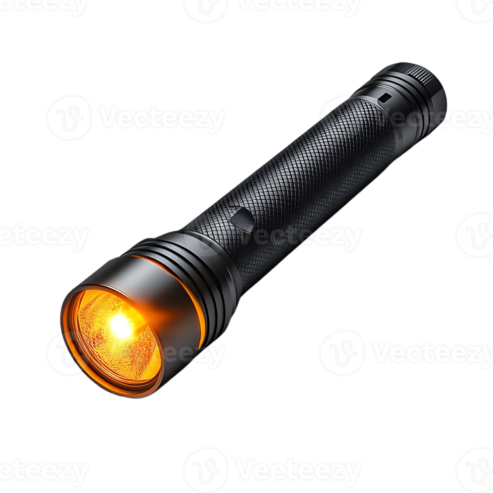 Bright LED Flashlight with a Transparent Background, Perfect for Any Task png