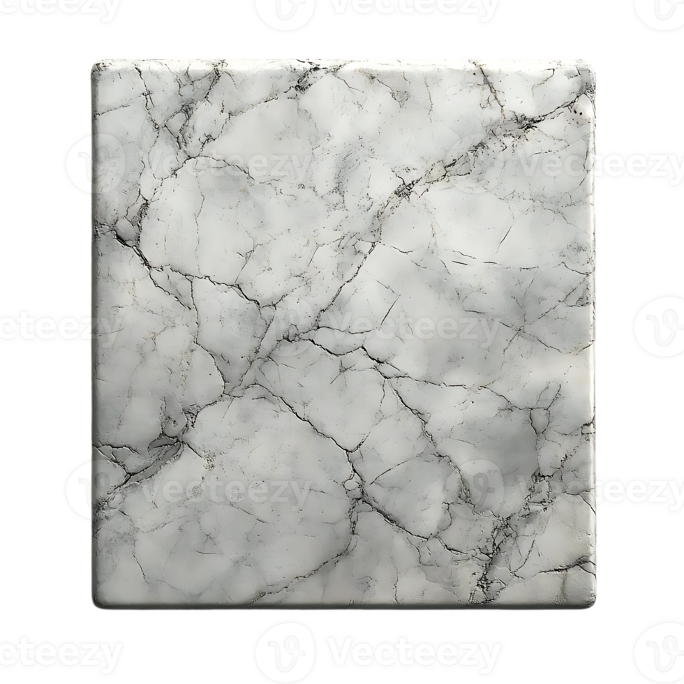 Cracked White Marble Texture with Transparent Background png