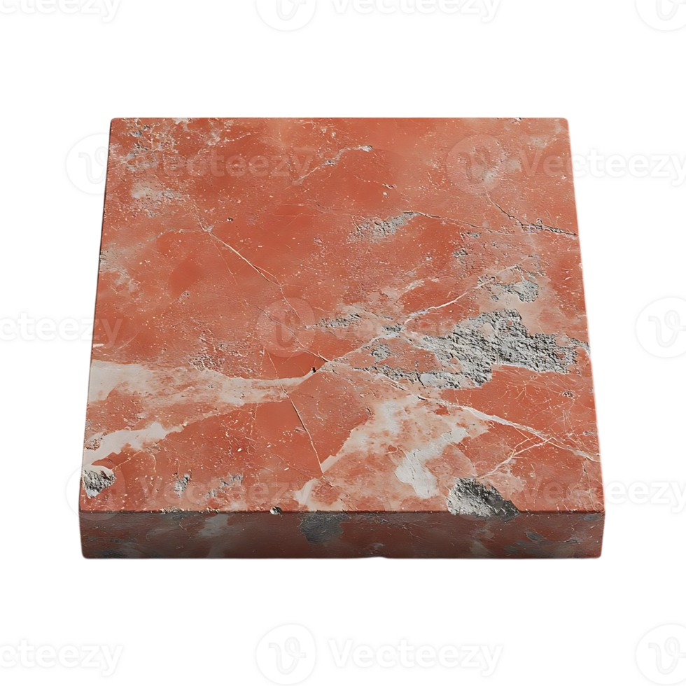 Red Marble Tile with a Transparent Background for Design Projects png